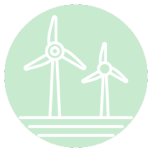 Energia wiatrowa jest wytwarzana przez turbiny wiatrowe, które przekształcają energię kinetyczną ruchu powietrza w energię elektryczną. Turbiny wiatrowe są ustawiane na obszarach o dużej prędkości wiatru, takich jak wybrzeża morskie lub otwarte przestrzenie